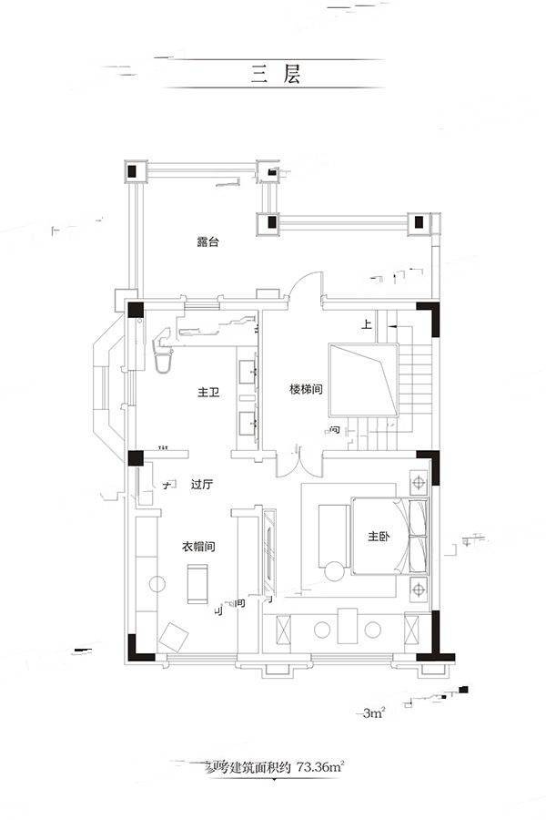 保利水韵长滩五期和墅3室3厅3卫281.7㎡户型图