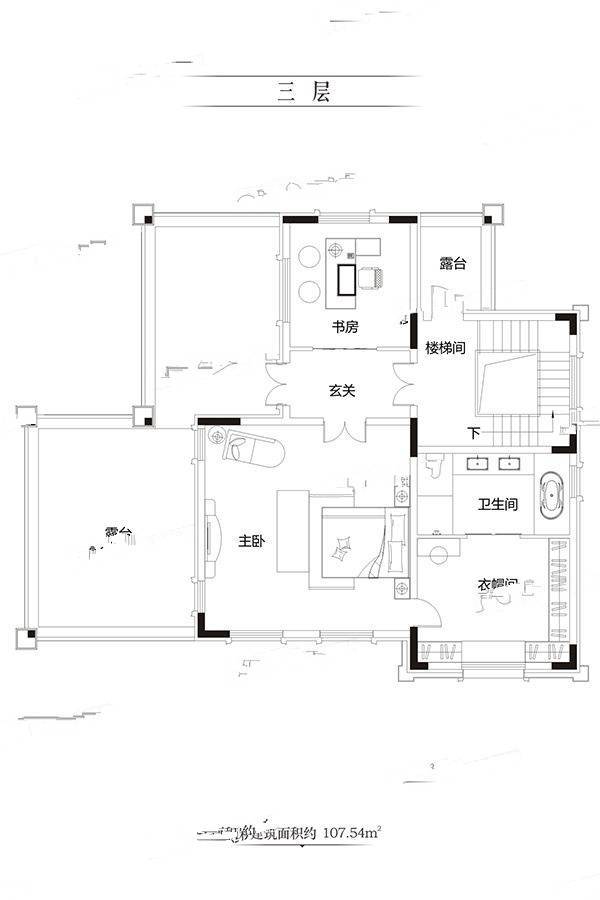 保利水韵长滩五期和墅6室3厅5卫439.3㎡户型图