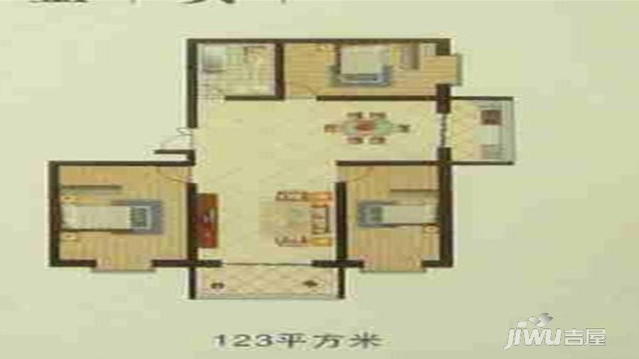 宁馨家园3室2厅1卫123㎡户型图