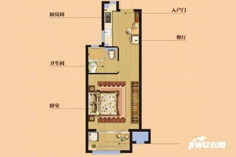 江扬天乐湖
                                                            1房1厅1卫
