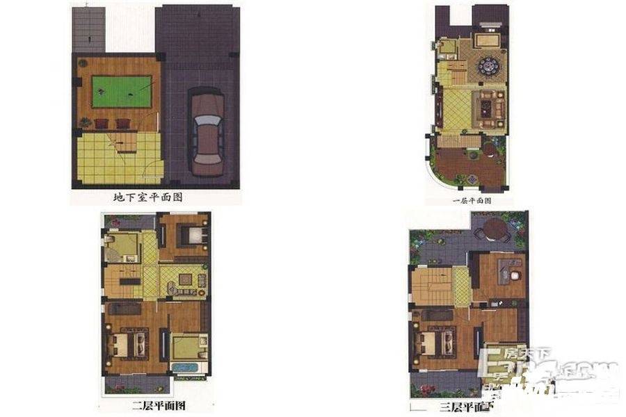 滨城溪上明堂4室3厅4卫264㎡户型图