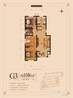印象昌黎3室2厅1卫108㎡户型图