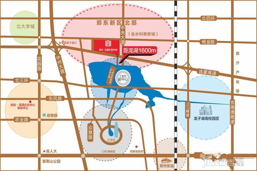 尚合龙湖企业中心位置交通图
