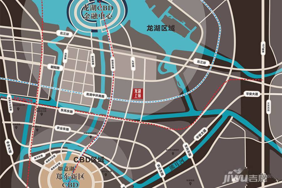 龙湖上第位置交通图图片