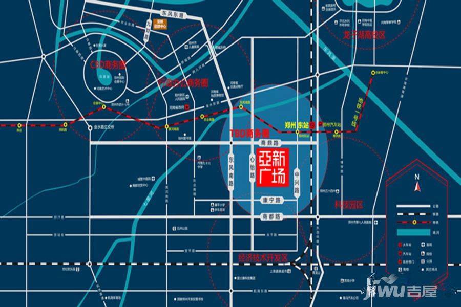 亚新广场位置交通图图片
