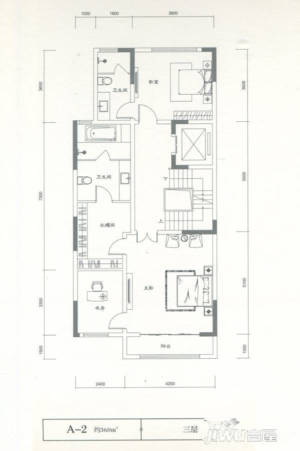 建业海马九如府4室2厅6卫360㎡户型图