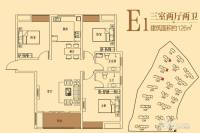 法兰原著3室2厅2卫126㎡户型图