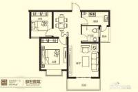 东方国际城2室2厅1卫80.1㎡户型图