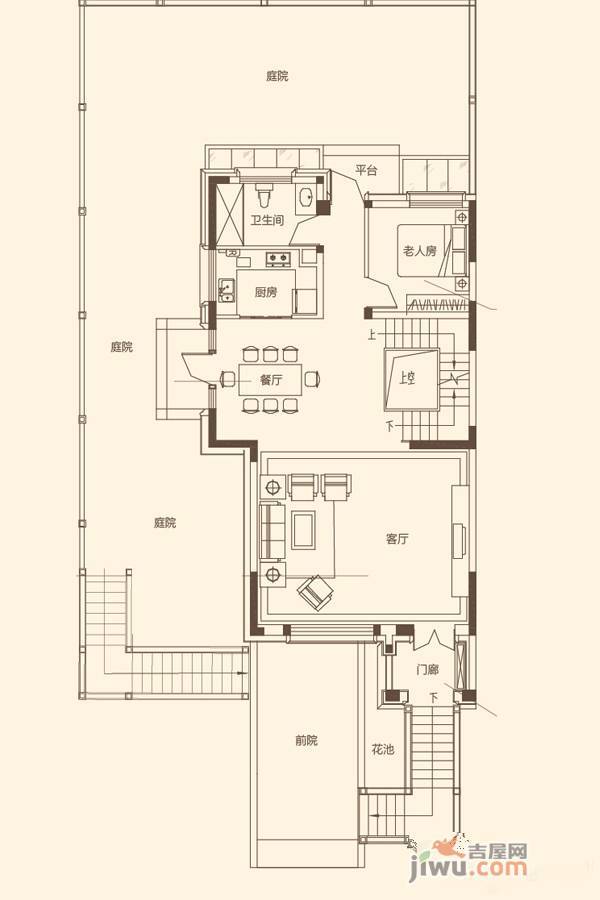 华启唐宁1號5室6厅4卫244㎡户型图