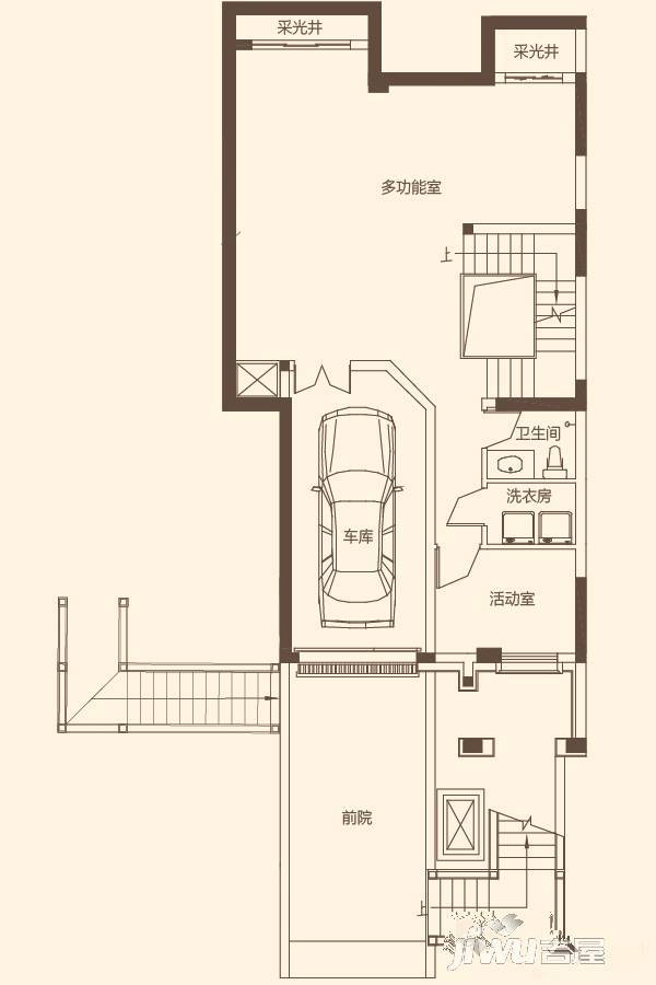 华启唐宁1號5室6厅4卫244㎡户型图