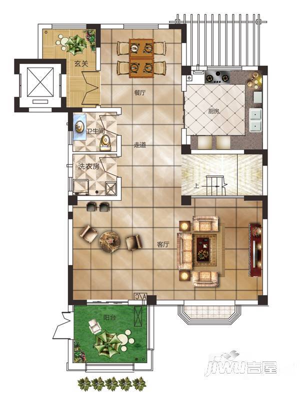 绿都温莎城堡0室2厅1卫220.4㎡户型图