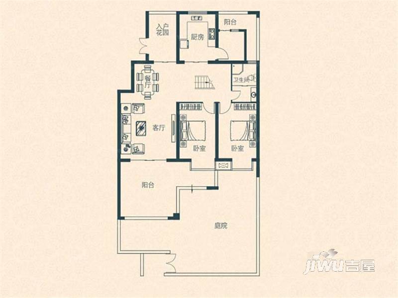 中森林语美墅5室3厅3卫255.7㎡户型图