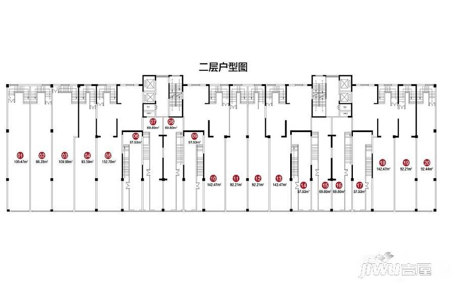 德风美瑜广场1室0厅0卫2000㎡户型图