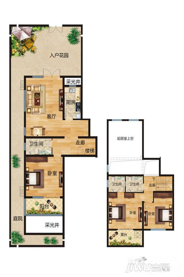 中建森林上郡3室2厅3卫145㎡户型图