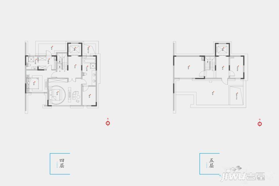 郑地美景东望4室3厅4卫249㎡户型图