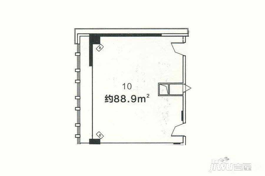 国宾中心喜堂1室0厅0卫88㎡户型图