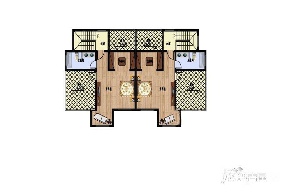 西泰山南山花园5室2厅3卫240.5㎡户型图