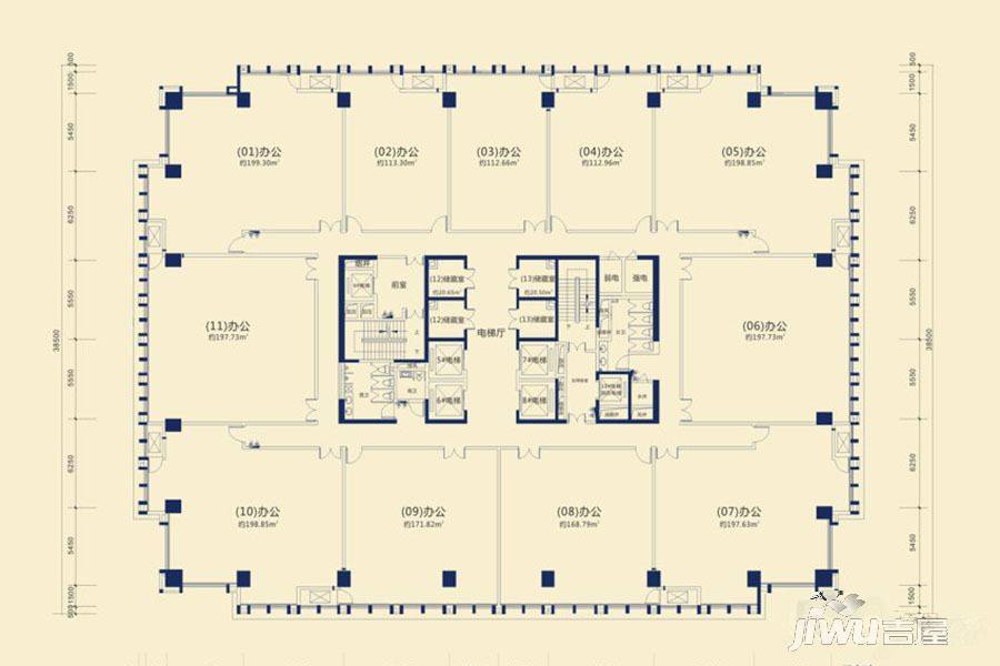恒大广场1室1厅1卫1834.9㎡户型图