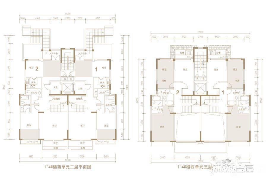 郑开恒大未来城4室2厅4卫187.4㎡户型图