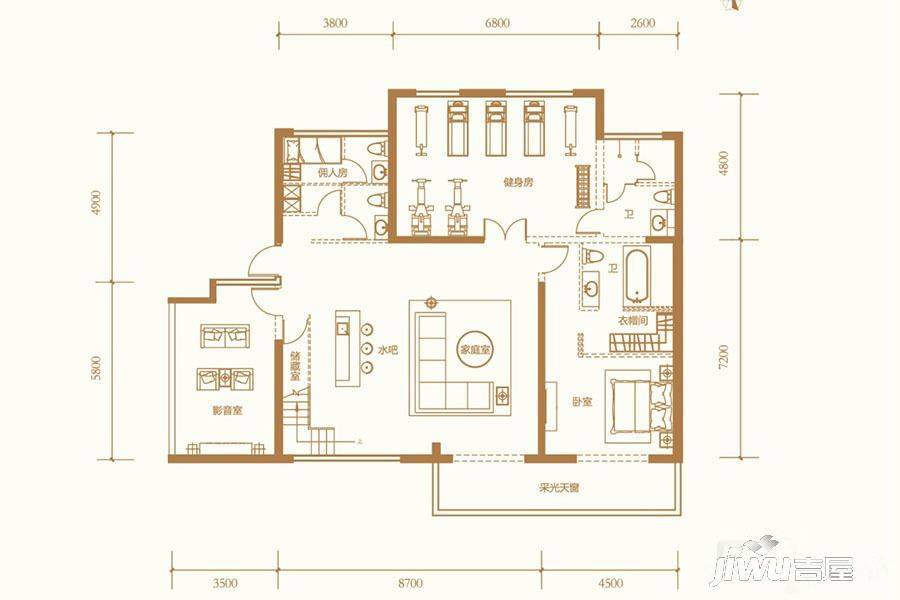 万众顺和禧6室3厅5卫185㎡户型图