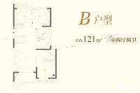 康桥康城3室2厅2卫121㎡户型图