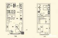 橄榄城新公馆2室2厅1卫40㎡户型图