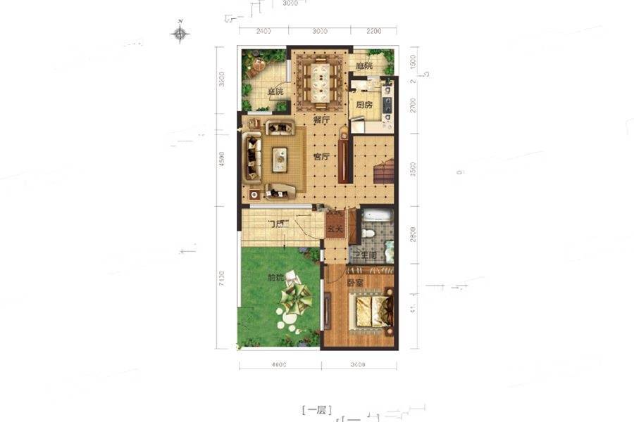 郑北孔雀城4室2厅3卫180.5㎡户型图