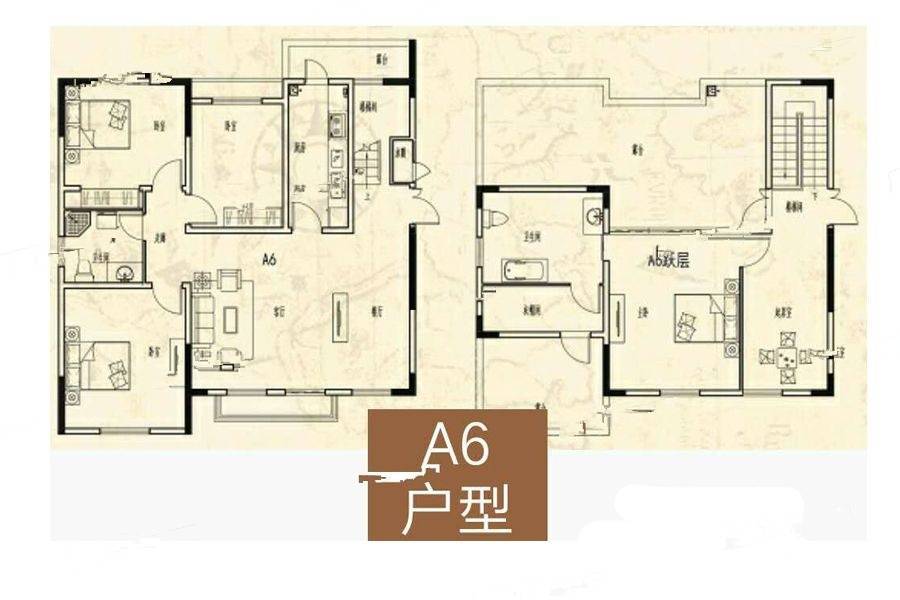 山顶御景园4室3厅2卫188.3㎡户型图