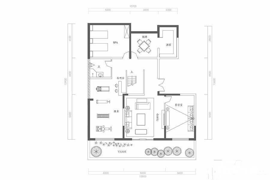 荣盛华府4室3厅4卫180㎡户型图