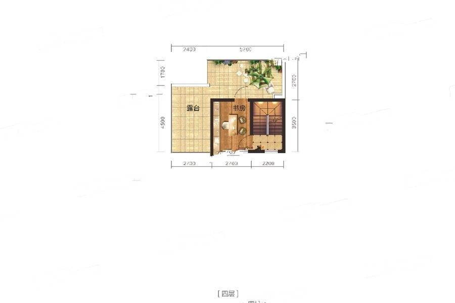 郑北孔雀城4室2厅3卫180.5㎡户型图