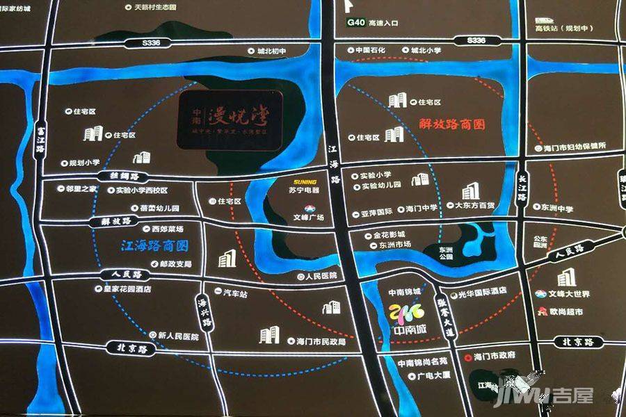 中南漫悦湾位置交通图