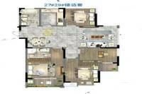 江湾国际中心别墅3室2厅2卫120㎡户型图