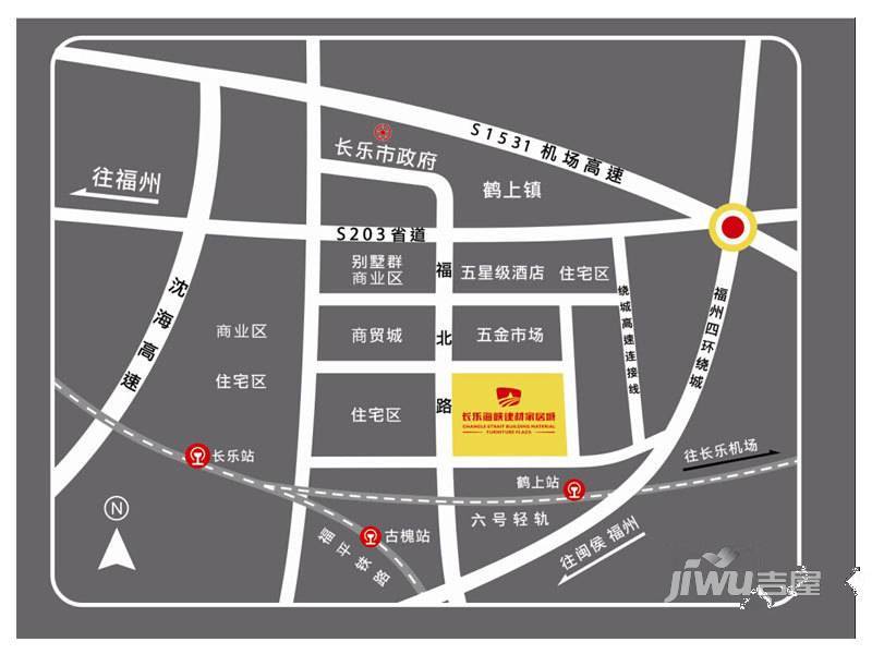 长乐海峡建材家居城SOHO位置交通图图片