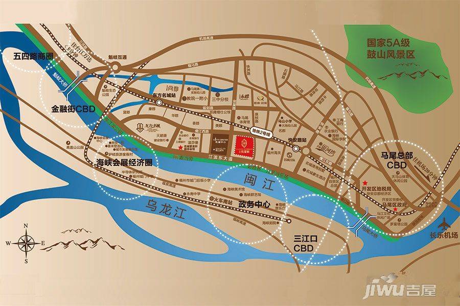 名城紫金轩（马尾）位置交通图