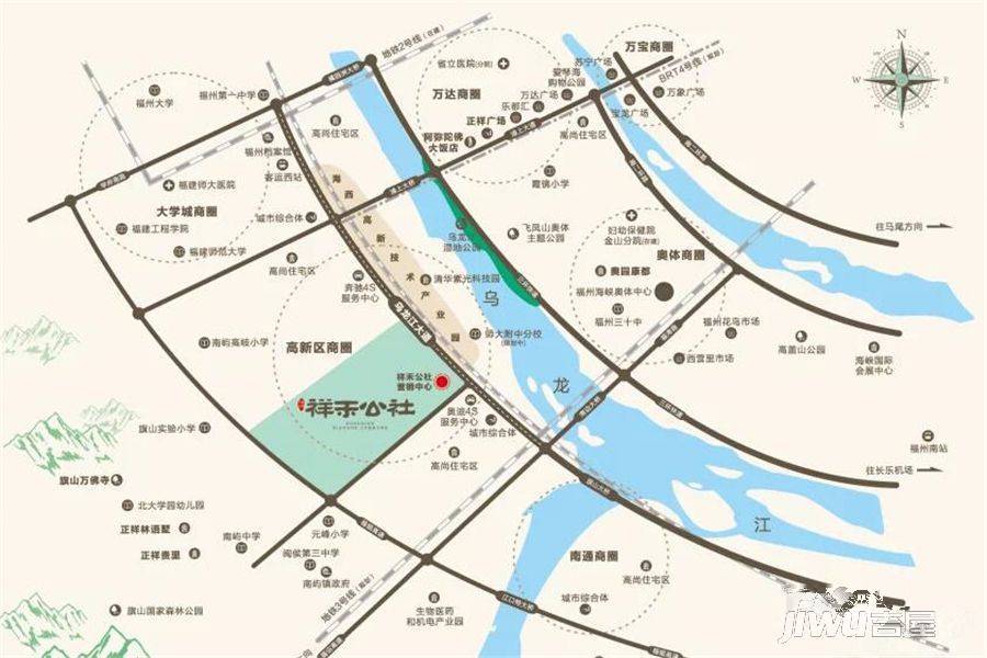祥禾公社位置交通图