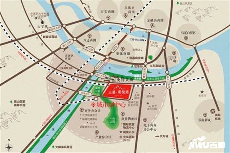 三盛璞悦湾位置交通图