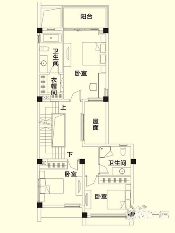 龙江云山墅6室3厅6卫260㎡户型图