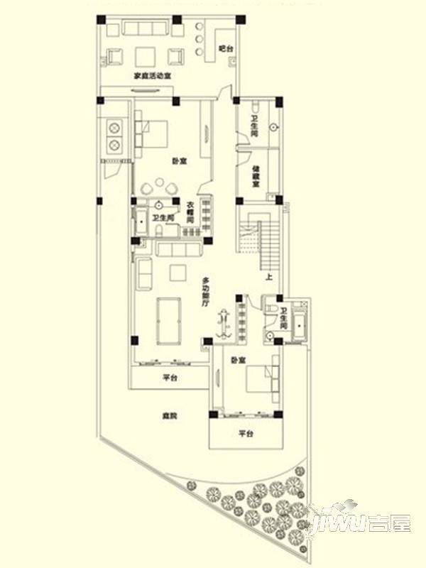 龙江云山墅8室4厅9卫260㎡户型图