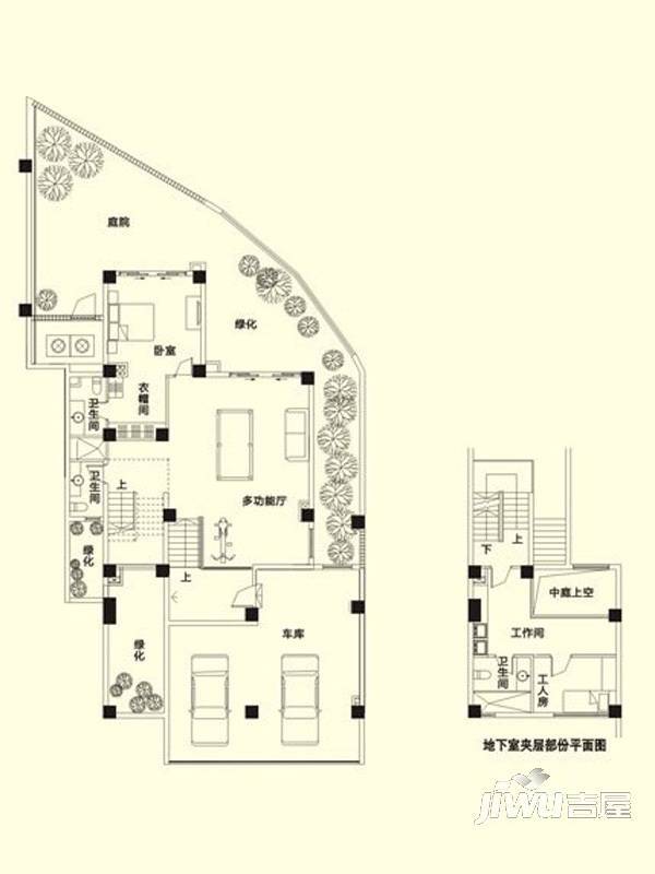 龙江云山墅7室3厅9卫260㎡户型图