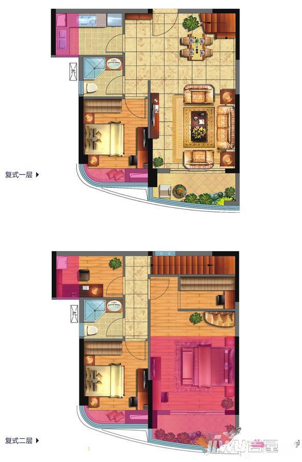 融信后海4室2厅2卫105㎡户型图