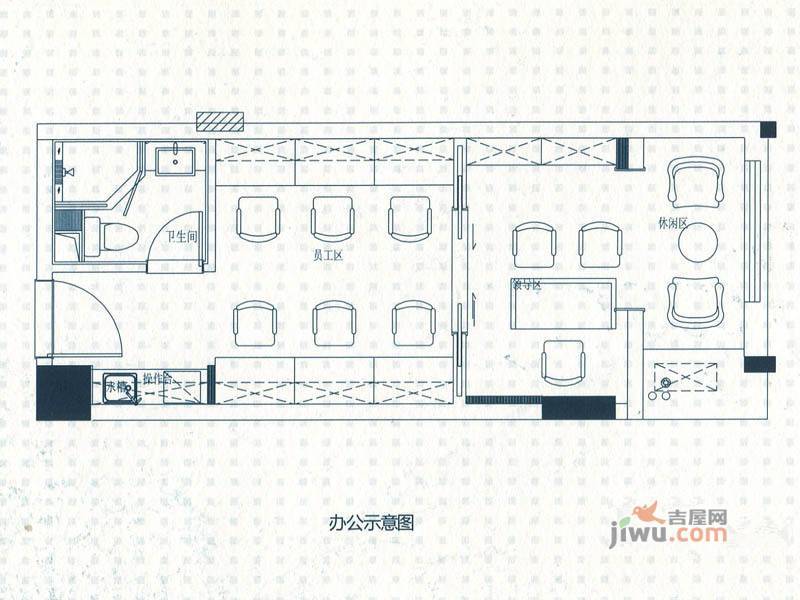 福晟钱隆大第1室1厅1卫39㎡户型图