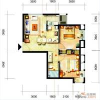 凯隆橙仕公馆2室2厅1卫75㎡户型图
