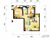 凯隆橙仕公馆2室2厅1卫73㎡户型图