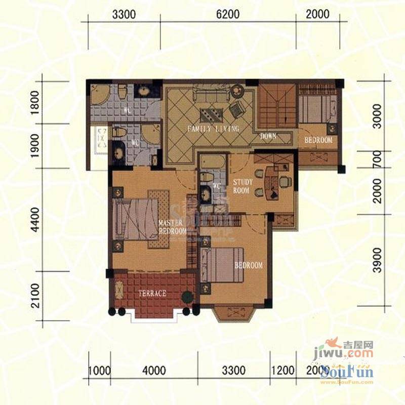 东方名城5室0厅2卫192.6㎡户型图