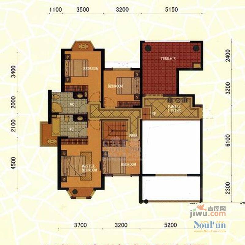 东方名城4室0厅2卫278.4㎡户型图