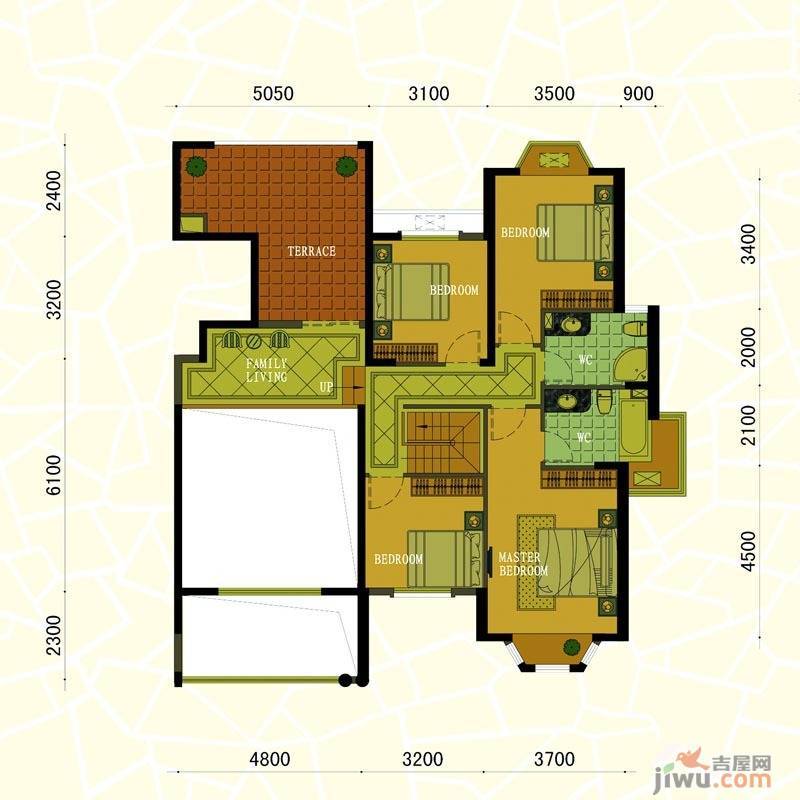 东方名城4室1厅2卫192.7㎡户型图