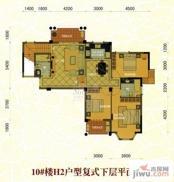 东方名城普通住宅226.8㎡户型图