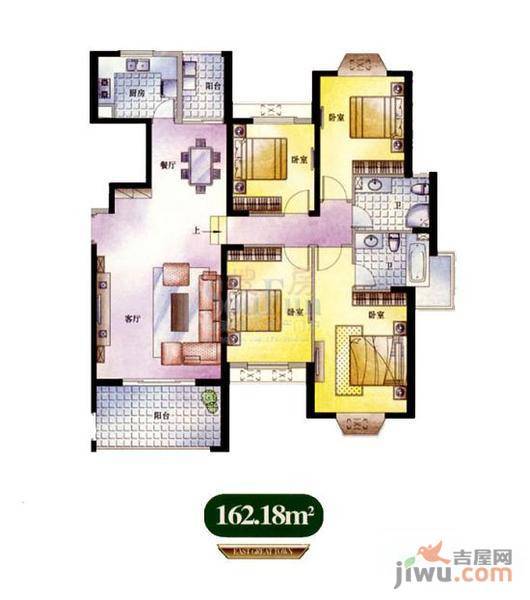 东方名城普通住宅99.2㎡户型图