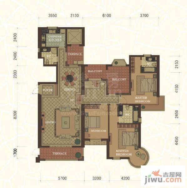 东方名城普通住宅346.1㎡户型图