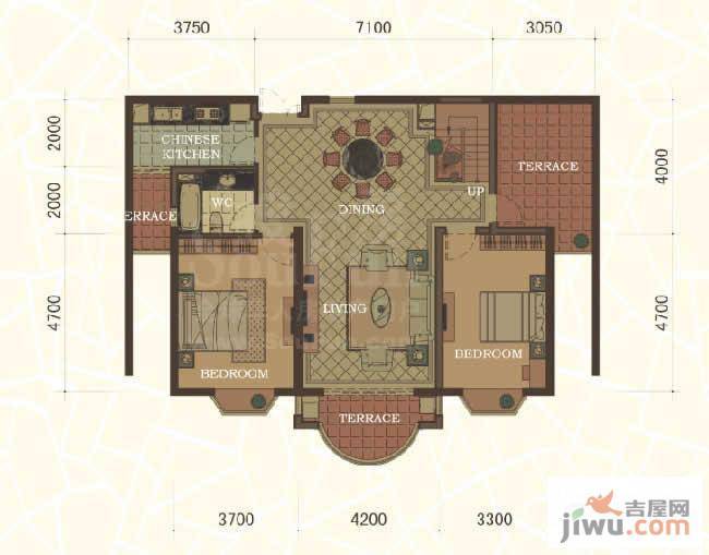 东方名城普通住宅216.1㎡户型图